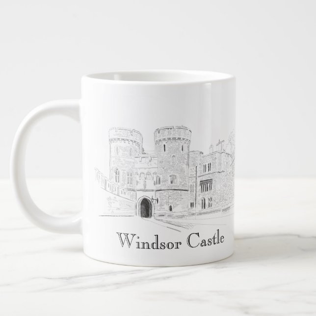 Caneca De Café Grande Ilustração do Landmark Icônico do Castelo de Winds (Esquerda)