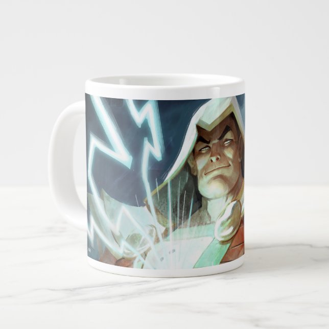 Caneca De Café Grande Ilustração Infinita do Shazam de Crise (Frente Esquerda)
