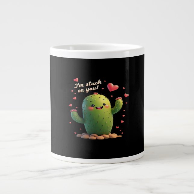 Caneca De Café Grande Im Stuck On You Classic Romantic Style  (Frente)