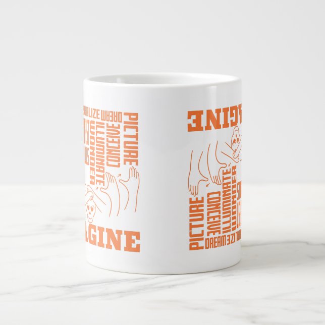 Caneca De Café Grande Imagine - Design ASL (Frente)