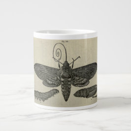 Caneca De Café Grande Impressão da Vintage Moth Metamorphasis