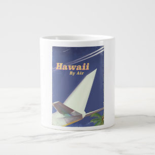 Caneca De Café Grande Impressão de férias vintage do voo do Havaí