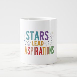 Caneca De Café Grande Impressão de palavra "aspiração de aspirantes a es