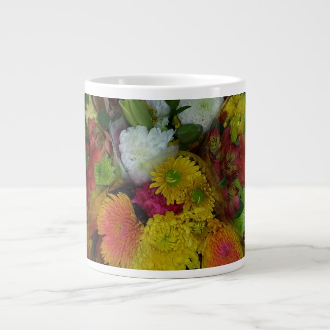 CANECA DE CAFÉ GRANDE IMPRESSÃO FLORAL (Frente)