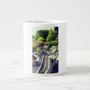 Caneca De Café Grande Impressão fotográfica da estação ferroviária vinta