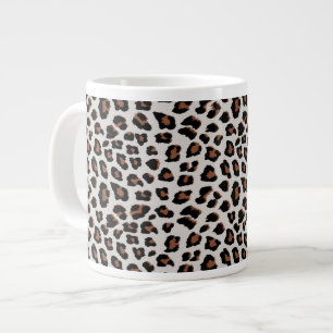 Caneca De Café Grande Impressão Leopardo