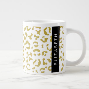 Caneca De Café Grande Impressão Leopardo, Leopardo Dourado, Literatura,