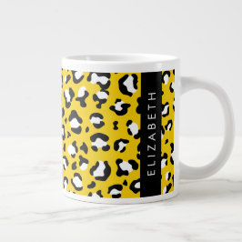Caneca De Café Grande Impressão Leopardo, Manchas, Leopardo Amarelo, Seu