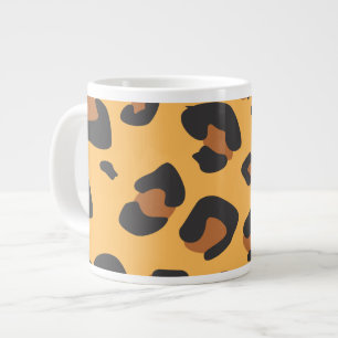 Caneca De Café Grande Impressão Leopardo, Manchas Leopardo, Leopardo Ca
