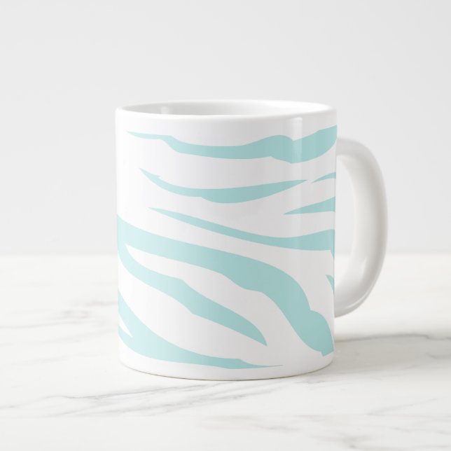 Caneca De Café Grande Impressão Zebra Azul no Céu (Frente Esquerda)