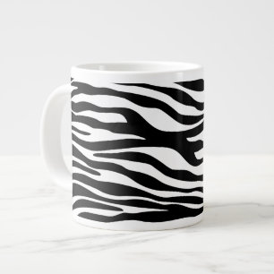 Caneca De Café Grande Impressão Zebra, Banhas Zebra, Preto E Branco