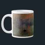 Caneca De Café Grande Impression Sunrise de Claude Monet, Arte Antiga<br><div class="desc">Impressão,  Nascer do Sol (1872) de Claude Monet é uma pintura náutica de arte impressionista vintage. A posição do sol parece que também poderia ser um pôr do sol. Uma paisagem marítima no porto de Le Havre,  França,  com vários barcos em primeiro plano ao nascer do sol.</div>