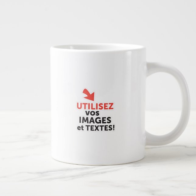 Caneca De Café Grande Imprima seus desenhos online em francês (Direita)