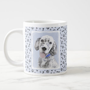 Caneca De Café Grande Inglês Setter Blue Belton pintando arte canina