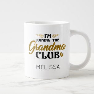 Caneca De Café Grande Ingressando no Clube da Vovó Revelação de Bebê Per