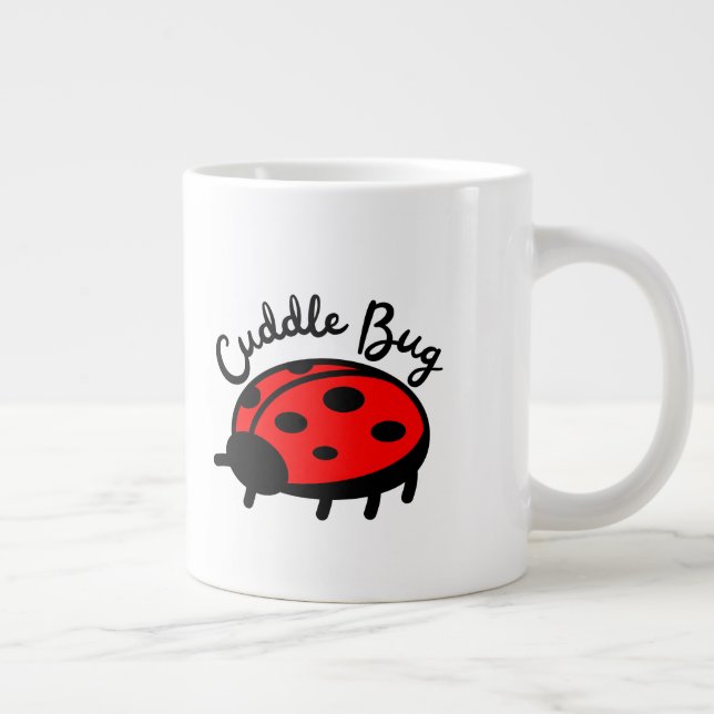 Caneca De Café Grande Inseto de Cuddle Ladybug | Design Bonita e Cozy (Direita)