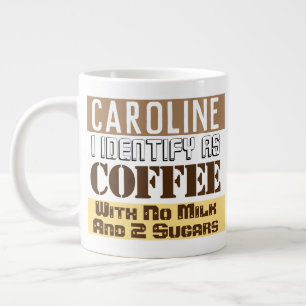 Caneca De Café Grande Instruções de Bebida com Nome