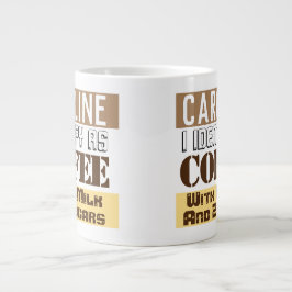 Caneca De Café Grande Instruções do chá ou café com o nome
