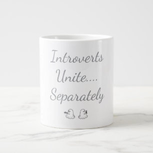 Caneca De Café Grande Introvertidos se Unem Separadamente Fantasmas