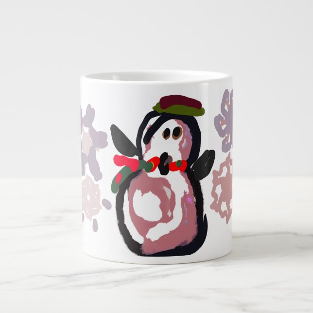Caneca De Café Grande Inverno do Pinguim (Frente)