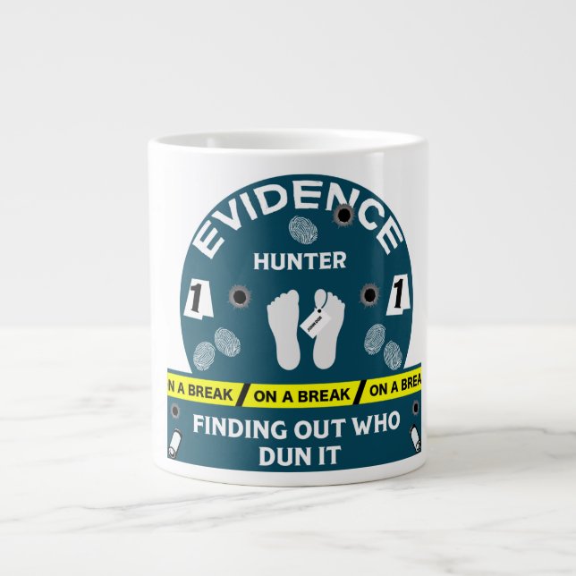 Caneca De Café Grande Investigador de criminalística científica forense (Frente)