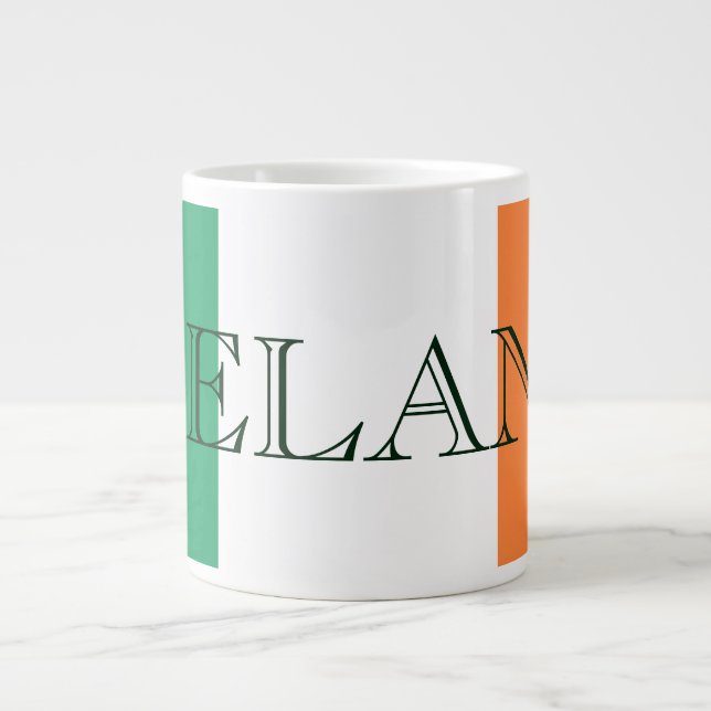 Caneca De Café Grande Irish Flag Ireland (Frente)