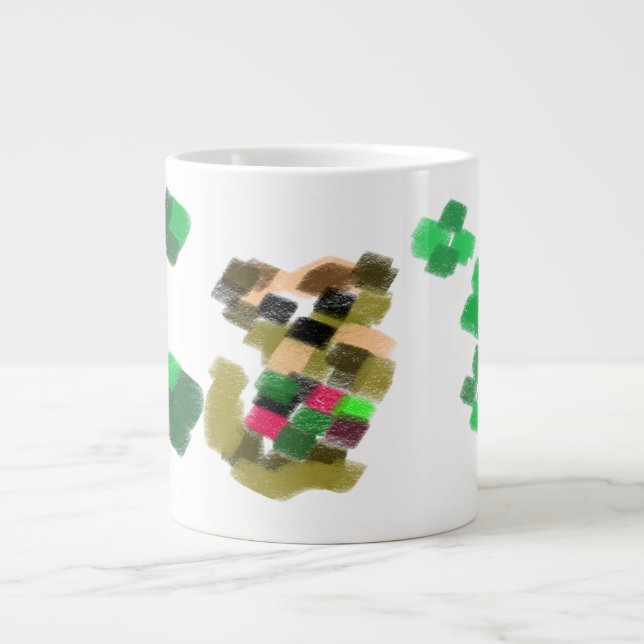Caneca De Café Grande  Irish terrier St Patrick's day fun (Frente)