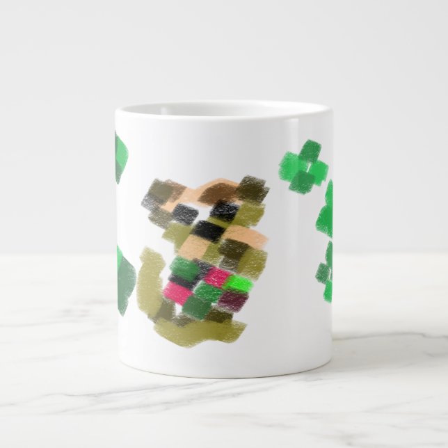 Caneca De Café Grande  Irish terrier St Patrick's day fun (Frente)