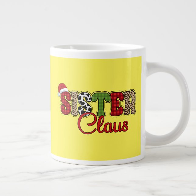 Caneca De Café Grande Irmã Claus - Designs de Natal (Direita)