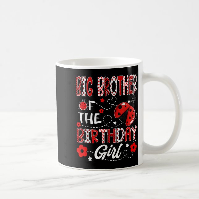 Caneca De Café Grande Irmão Da Garota De Aniversário Ladybug Big  (Direita)