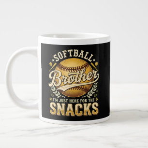 Caneca De Café Grande Irmão de Softball Divertido Lanches Esportes