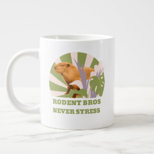 Caneca De Café Grande Irmãos Roedores Nunca Estrese Capivara
