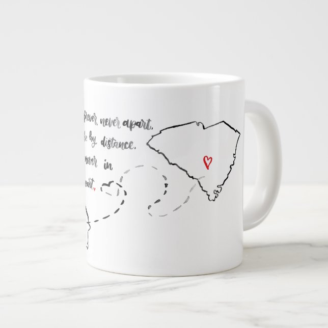 Caneca De Café Grande Irmãs Feitas Personalizadas Para Sempre (Frente Esquerda)