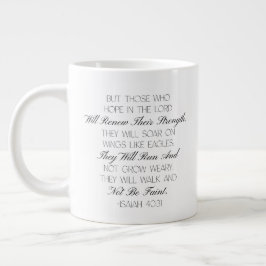 Caneca De Café Grande Isaiah 40:31 Hope Bible Verse Mug 