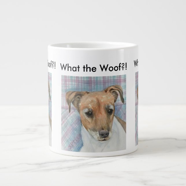 Caneca De Café Grande Jack Russell Terrier (Frente)