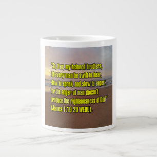 Caneca De Café Grande James 1:19-20 WEBU Mug