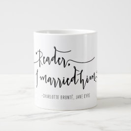 Caneca De Café Grande Jane Eyre "Reader, casei com ele."Caneca