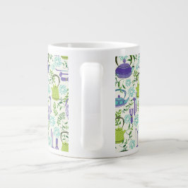Caneca De Café Grande Japanese Green Teapot Design