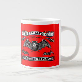 Caneca De Café Grande Japonês Safety Match Art Bats