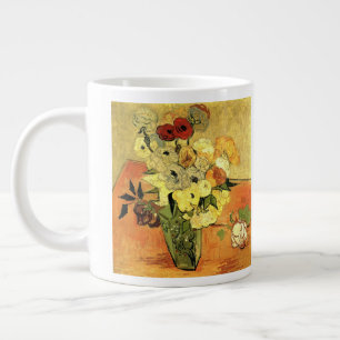 Caneca De Café Grande Japonês Vase, Rosas, Anemones por Vincent van Gogh