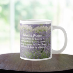 Caneca De Café Grande Jardim de Lavanda da Serenidade Inspiradora