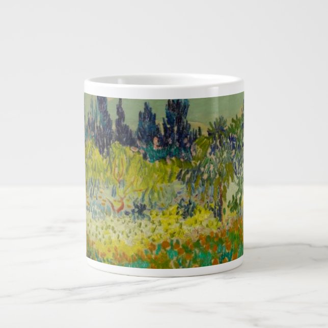Caneca De Café Grande Jardim de Vincent Van Gogh em Arles (Frente)