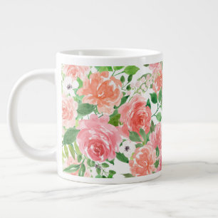 Caneca De Café Grande jardim rosa