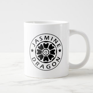 Caneca De Café Grande Jasmine Dragon 20oz Mug - Preto e Branco
