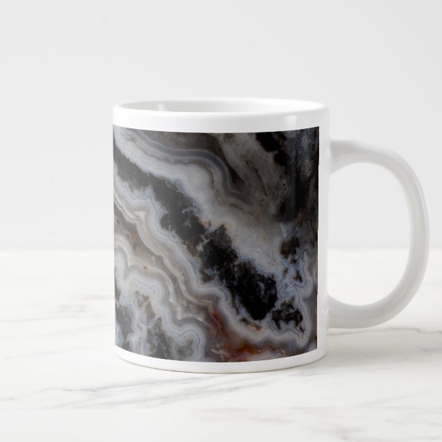 Caneca De Café Grande Jasper Agate Mixed Slab (Direita)