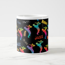 Caneca De Café Grande Jazz Musicians Retro Music POP ART