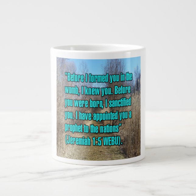 Caneca De Café Grande Jeremiah 1:5 WEBU Mug (Frente)