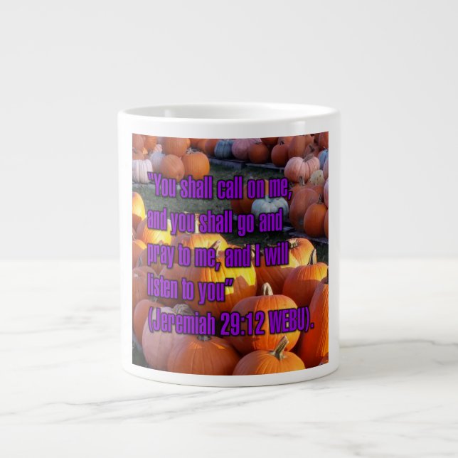 Caneca De Café Grande Jeremiah 29:12 WEBU Mug (Frente)