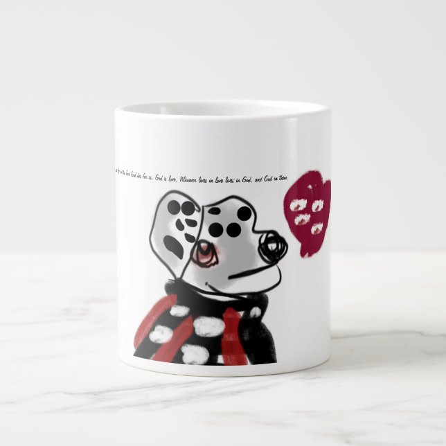 Caneca De Café Grande Jesus ama (Frente)