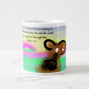 Caneca De Café Grande Jesus ama o mundo